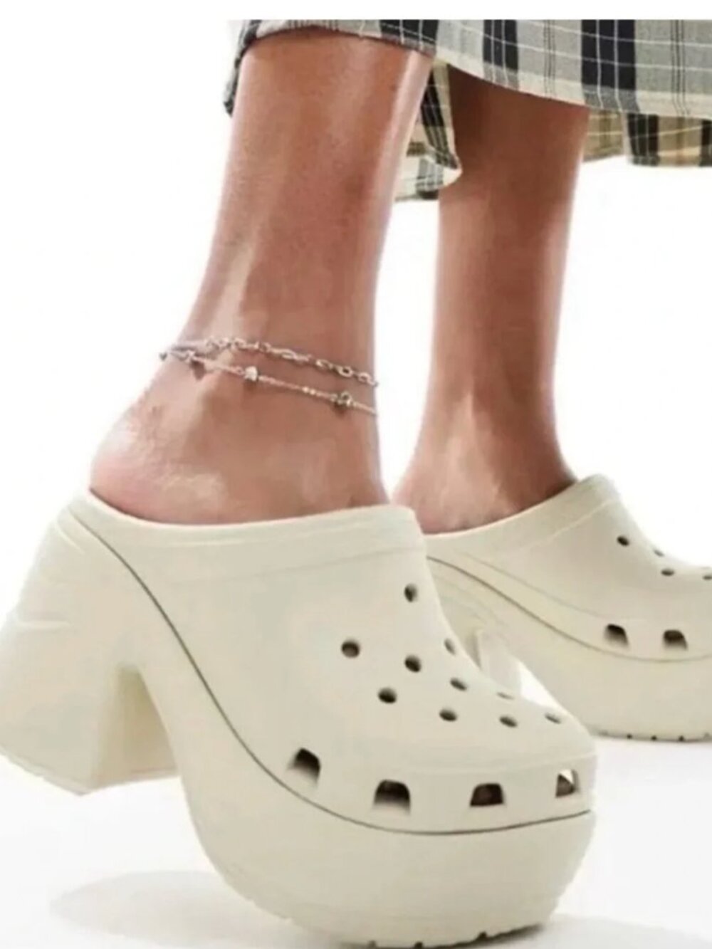 CROCS Siren Platform Heeled Clogs Unisex W 10 M 8
